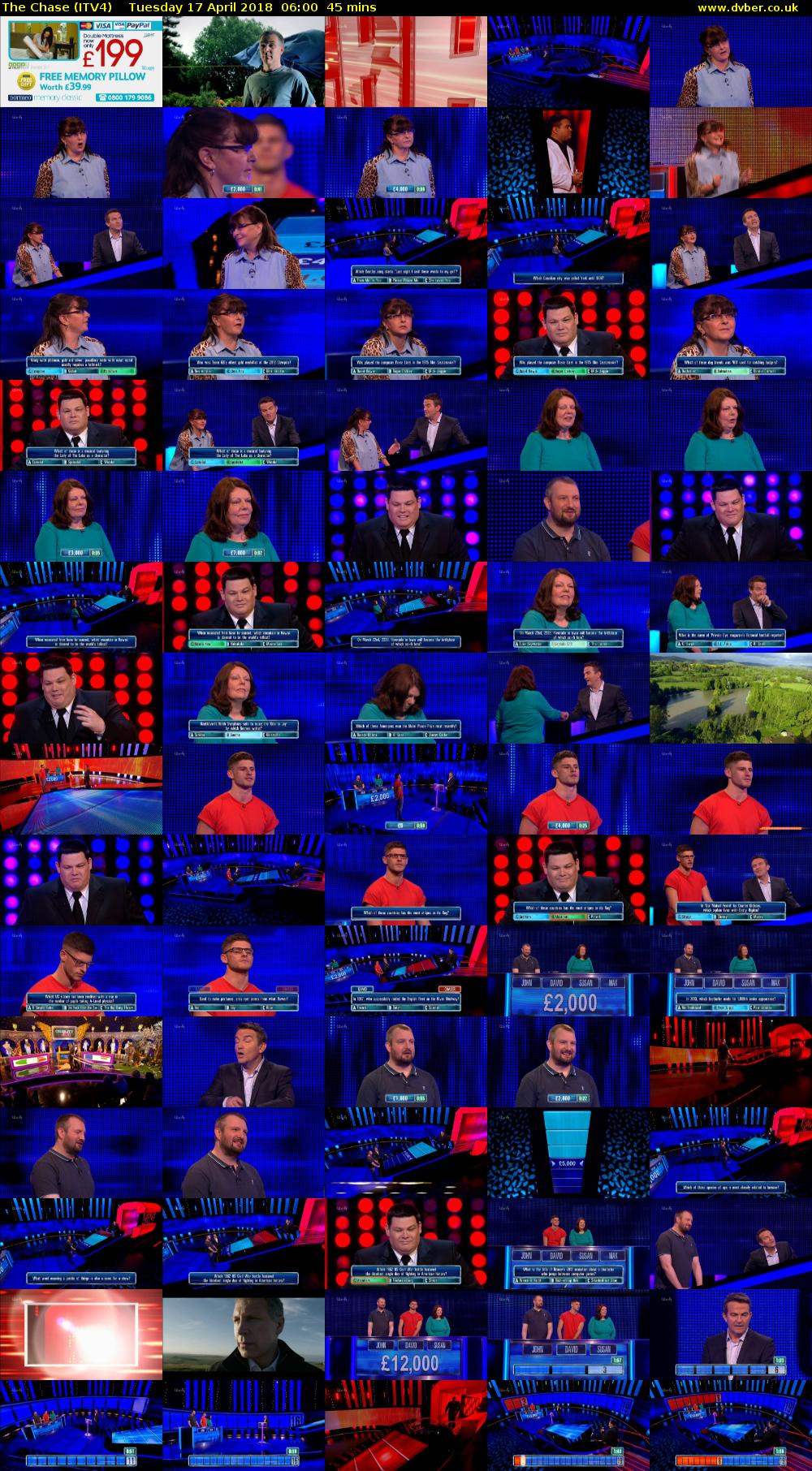 The Chase (ITV4) Tuesday 17 April 2018 06:00 - 06:45