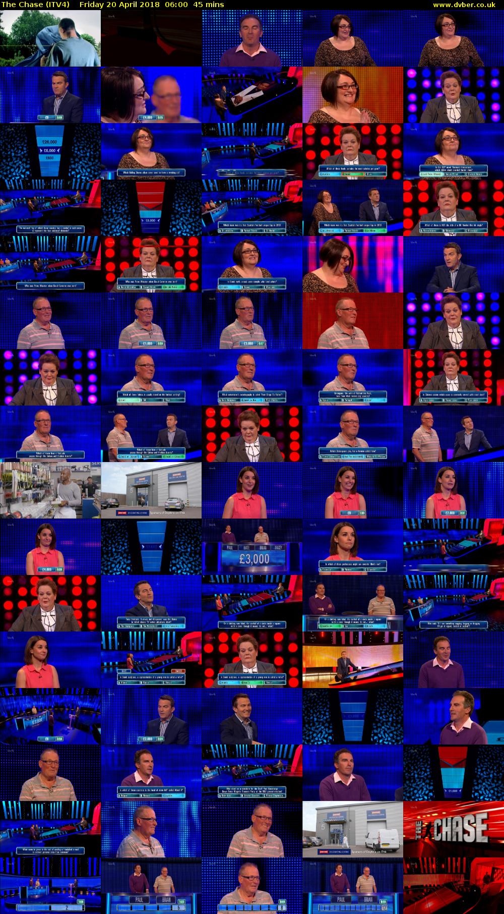 The Chase (ITV4) Friday 20 April 2018 06:00 - 06:45