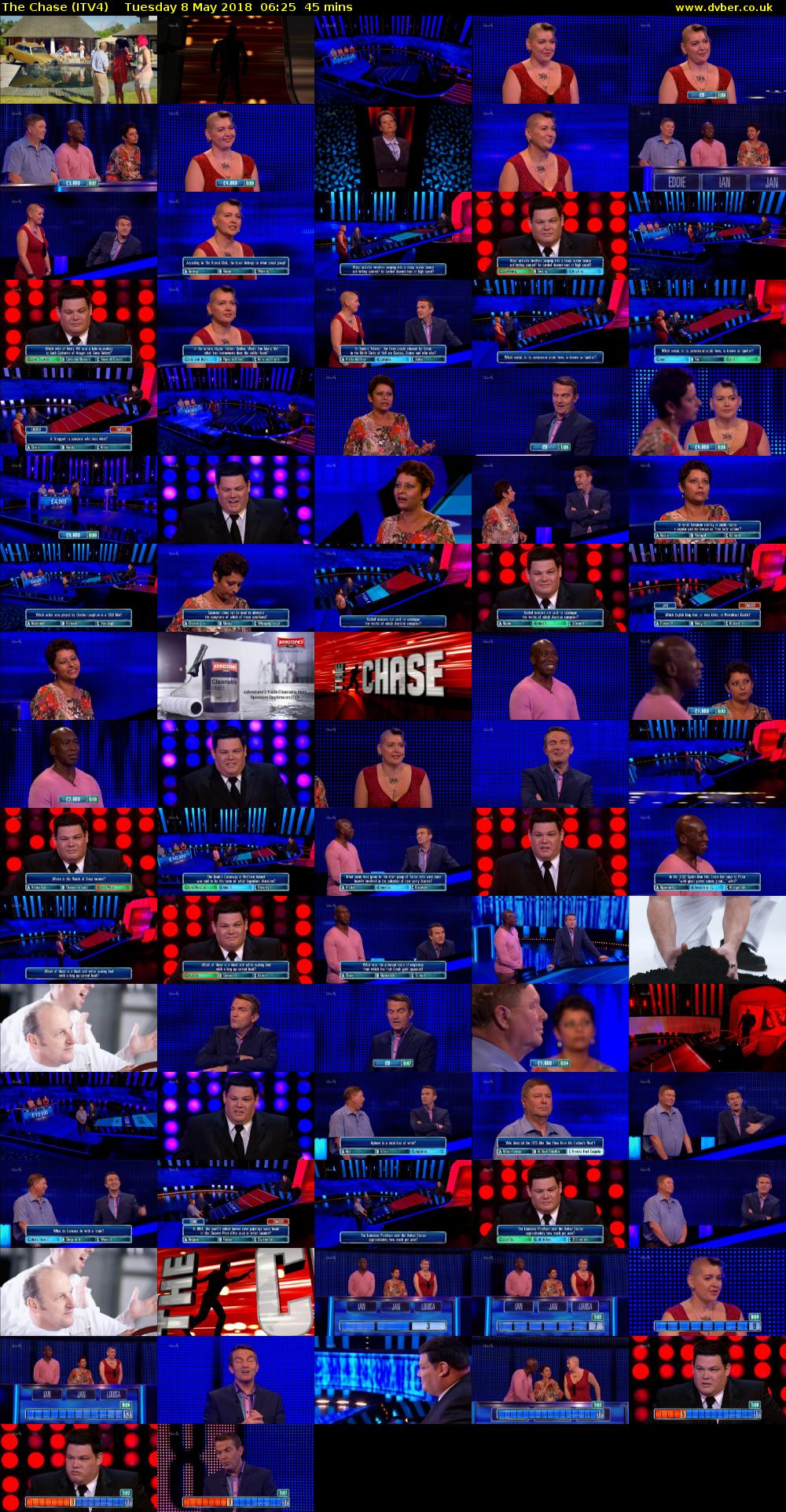 The Chase (ITV4) Tuesday 8 May 2018 06:25 - 07:10
