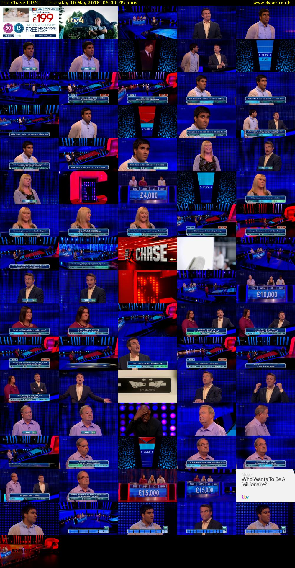 The Chase (ITV4) Thursday 10 May 2018 06:00 - 06:45