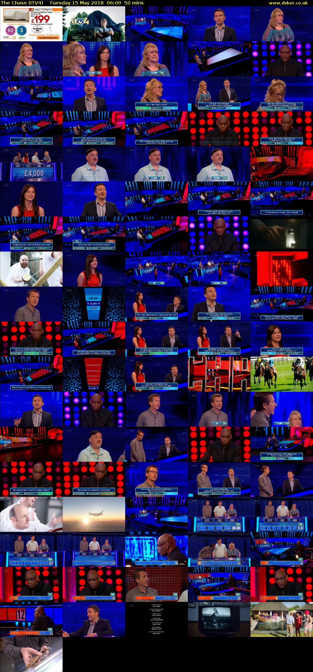 The Chase (ITV4) Tuesday 15 May 2018 06:00 - 06:50