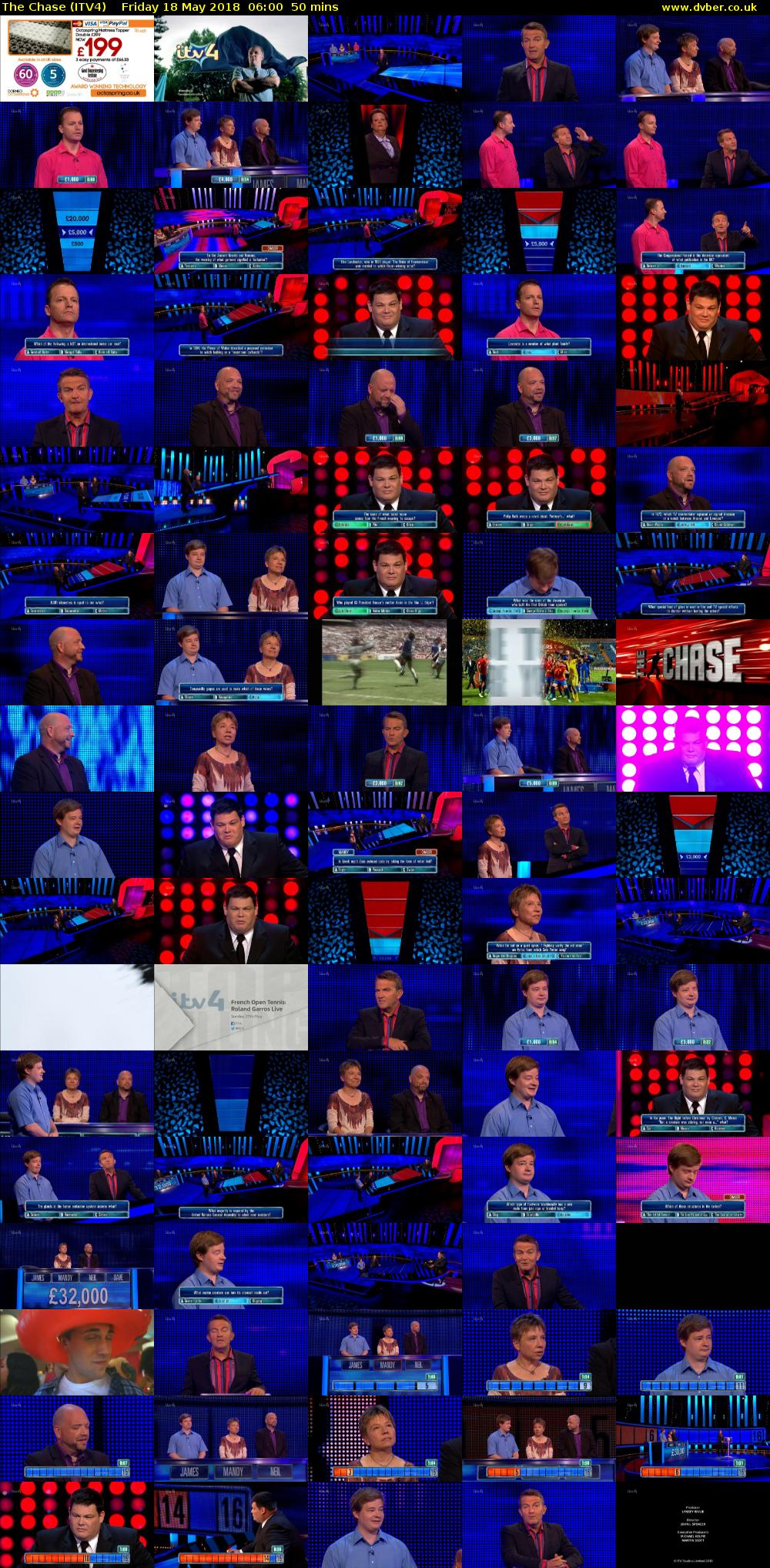 The Chase (ITV4) Friday 18 May 2018 06:00 - 06:50