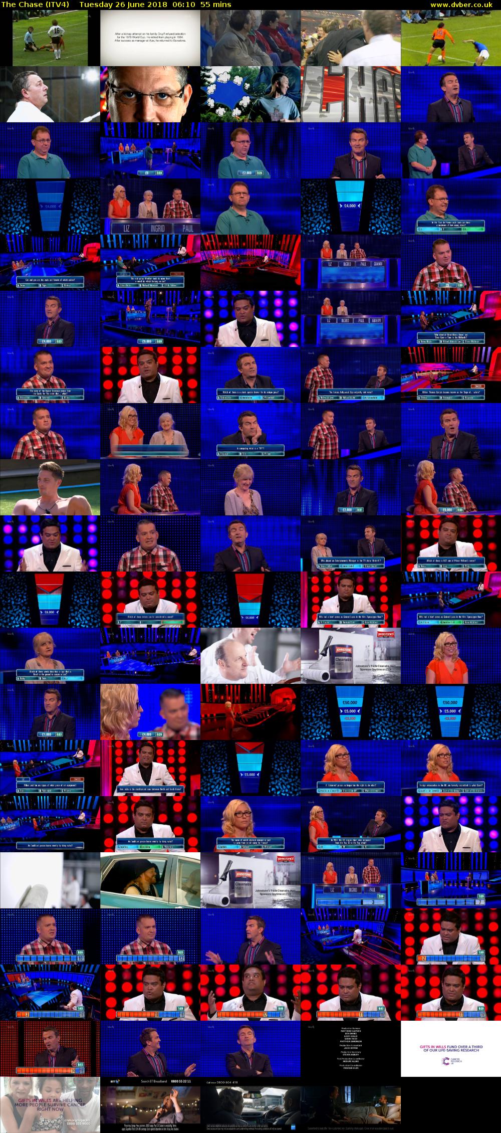 The Chase (ITV4) Tuesday 26 June 2018 06:10 - 07:05