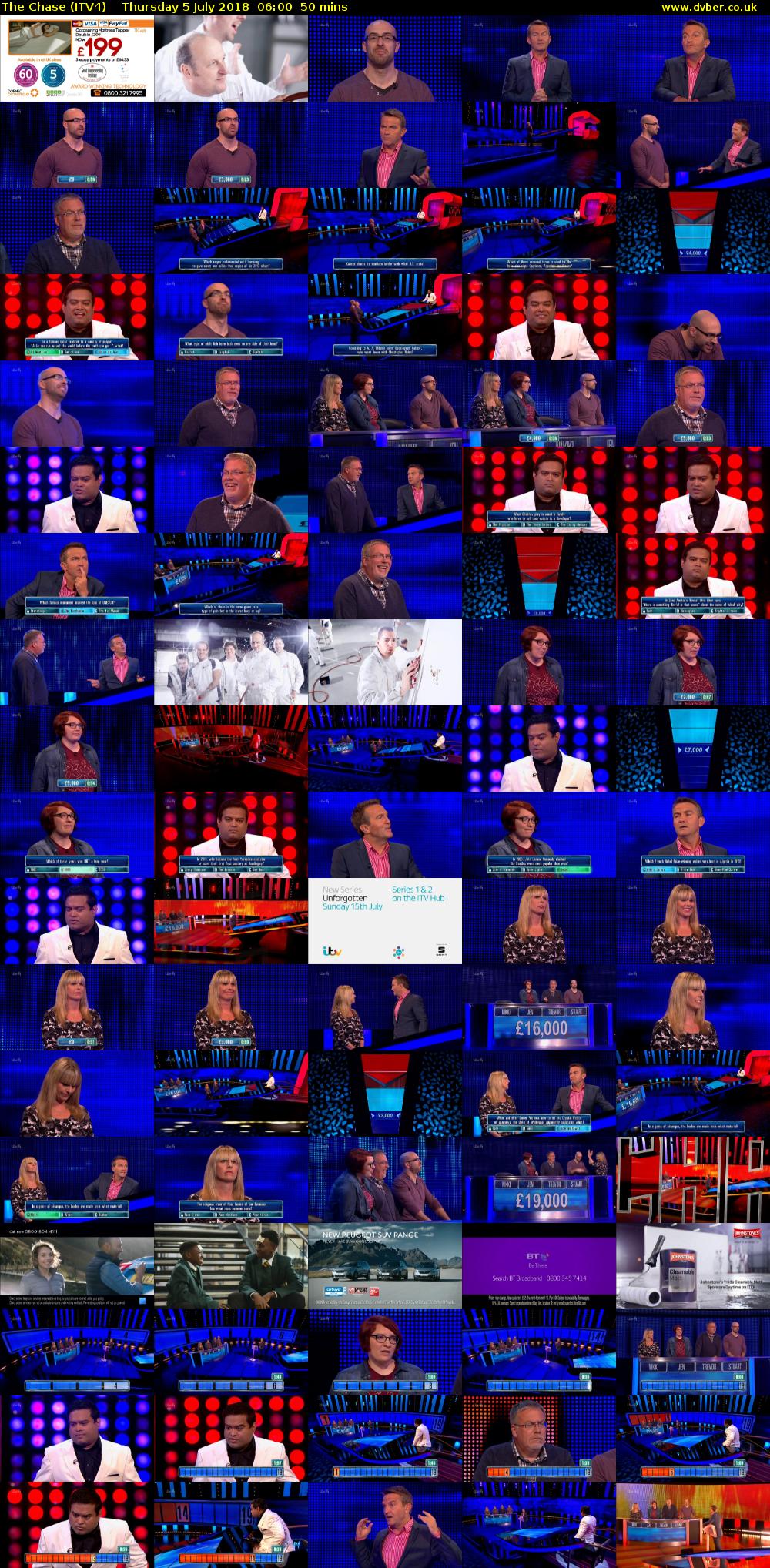 The Chase (ITV4) Thursday 5 July 2018 06:00 - 06:50