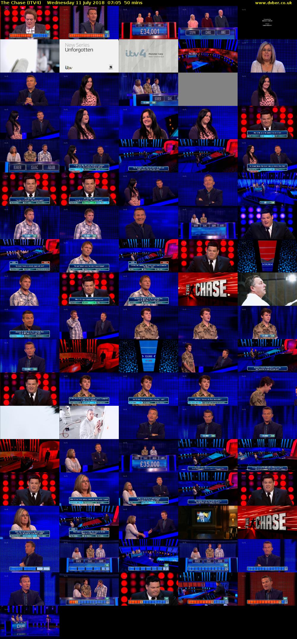 The Chase (ITV4) Wednesday 11 July 2018 07:05 - 07:55