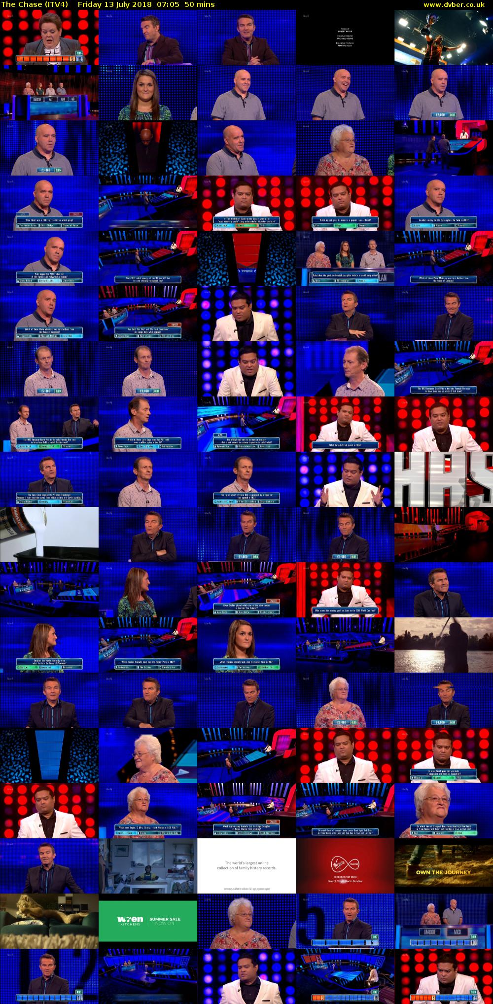 The Chase (ITV4) Friday 13 July 2018 07:05 - 07:55