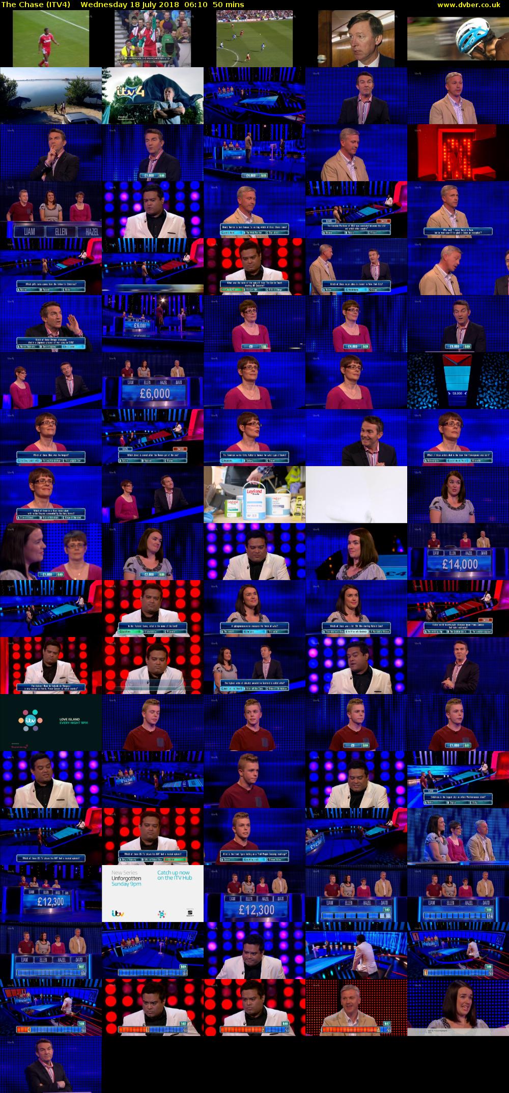 The Chase (ITV4) Wednesday 18 July 2018 06:10 - 07:00