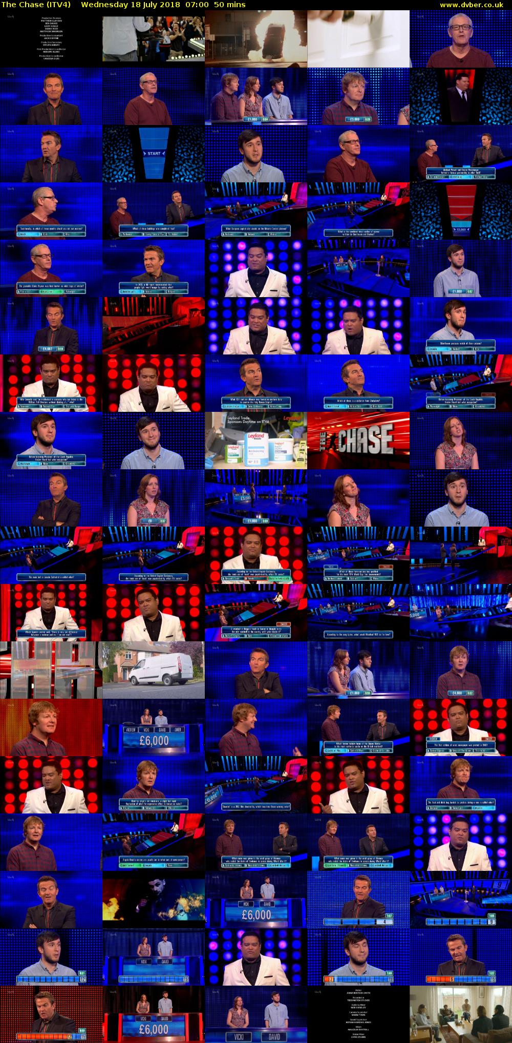 The Chase (ITV4) Wednesday 18 July 2018 07:00 - 07:50