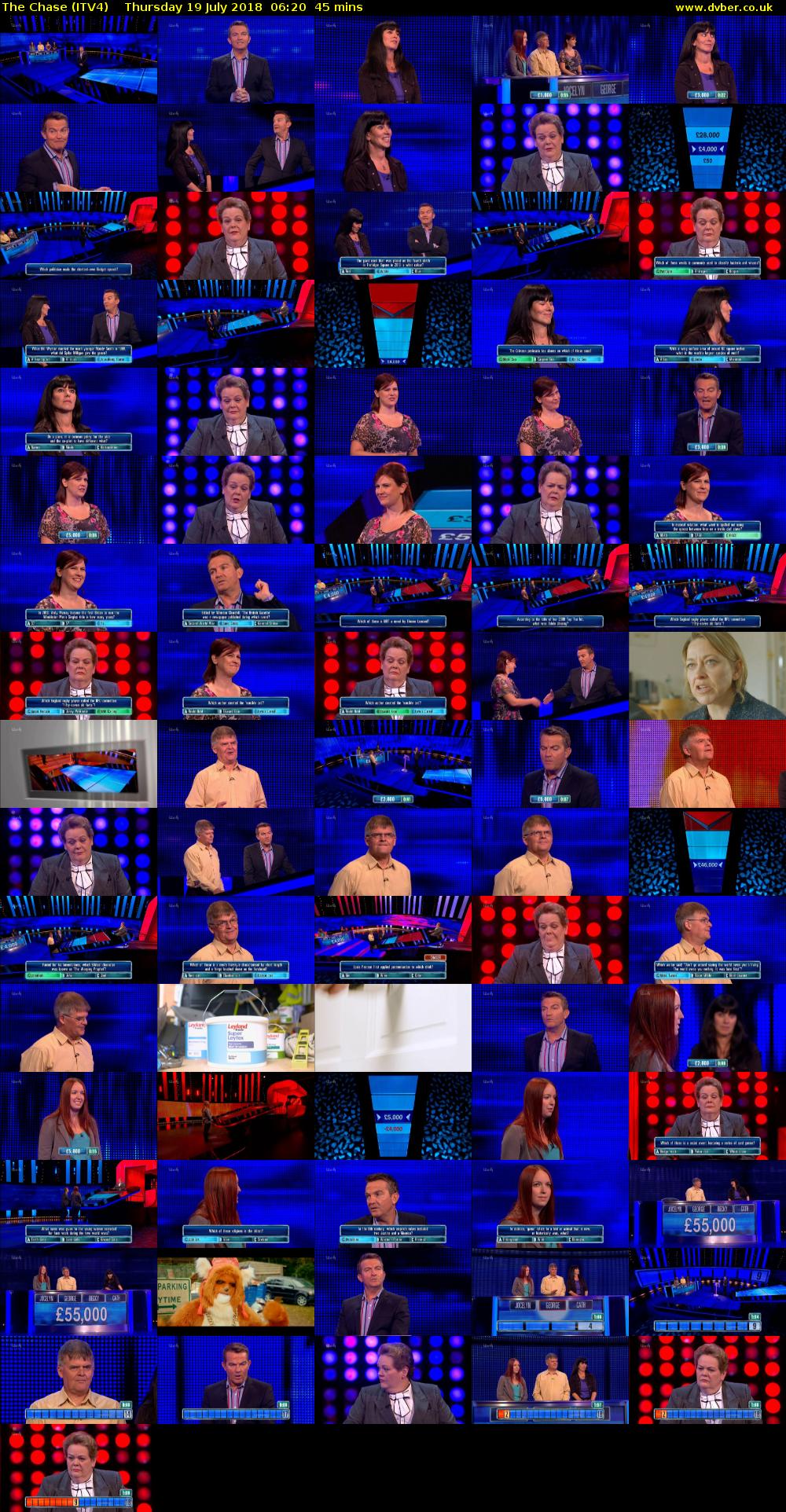 The Chase (ITV4) Thursday 19 July 2018 06:20 - 07:05