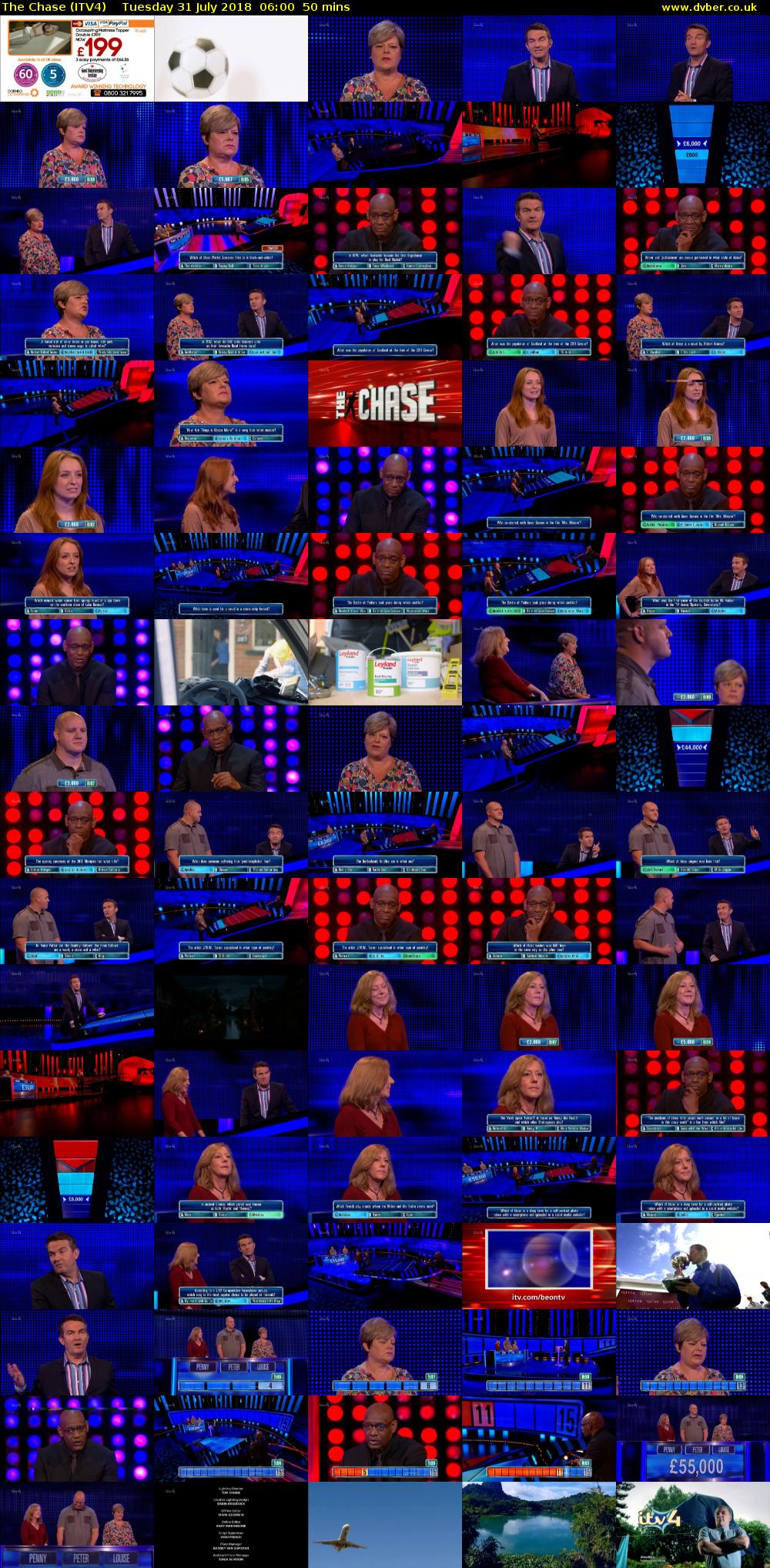 The Chase (ITV4) Tuesday 31 July 2018 06:00 - 06:50