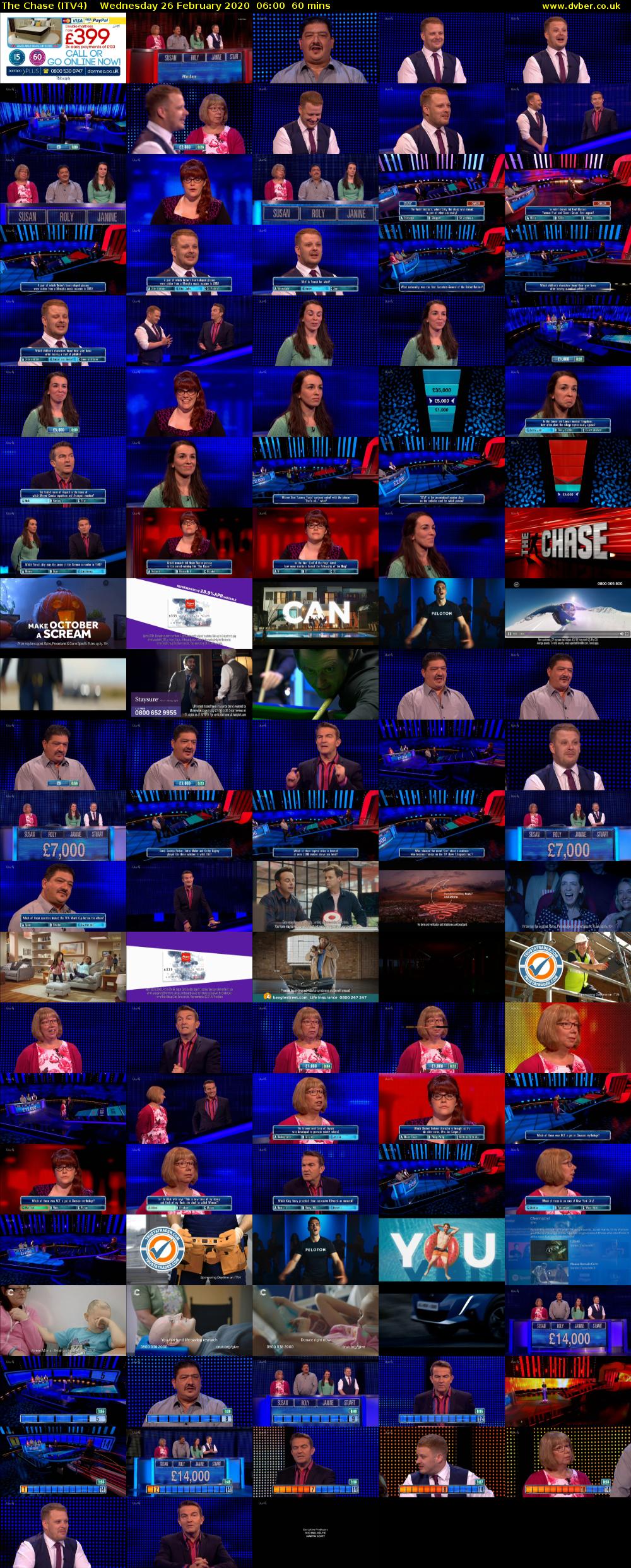 The Chase (ITV4) Wednesday 26 February 2020 06:00 - 07:00