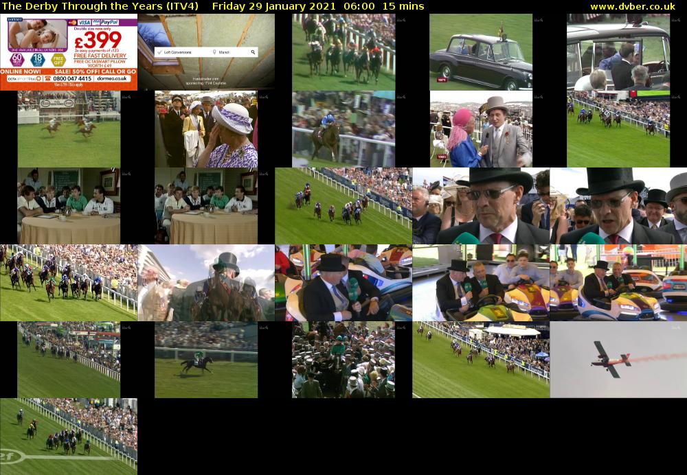 The Derby Through the Years (ITV4) Friday 29 January 2021 06:00 - 06:15