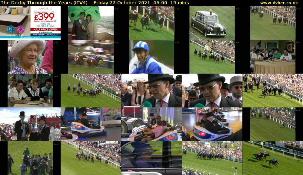 The Derby Through the Years (ITV4) Friday 22 October 2021 06:00 - 06:15
