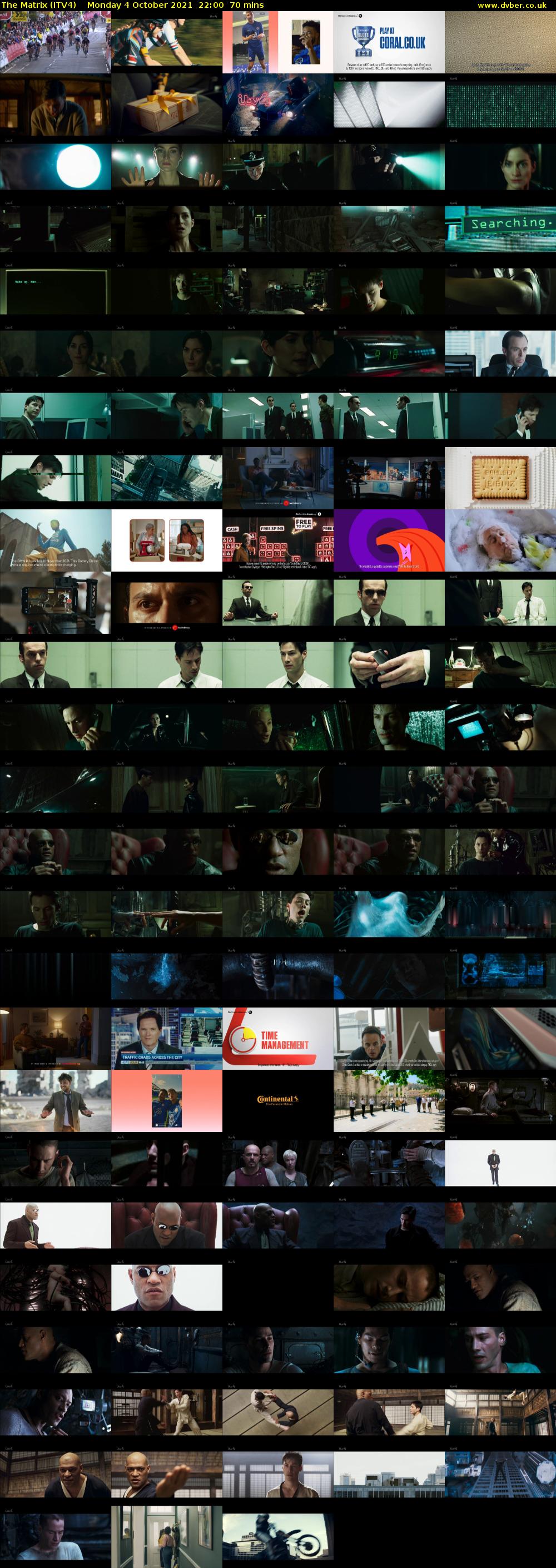The Matrix (ITV4) Monday 4 October 2021 22:00 - 23:10