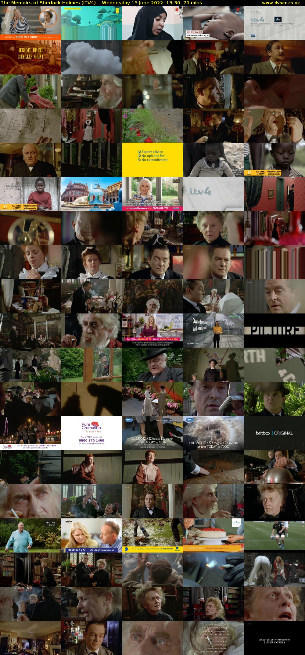 The Memoirs of Sherlock Holmes (ITV4) Wednesday 15 June 2022 13:30 - 14:40