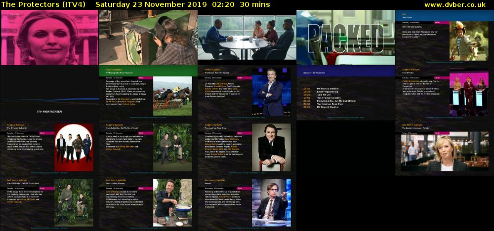 The Protectors (ITV4) Saturday 23 November 2019 02:20 - 02:50