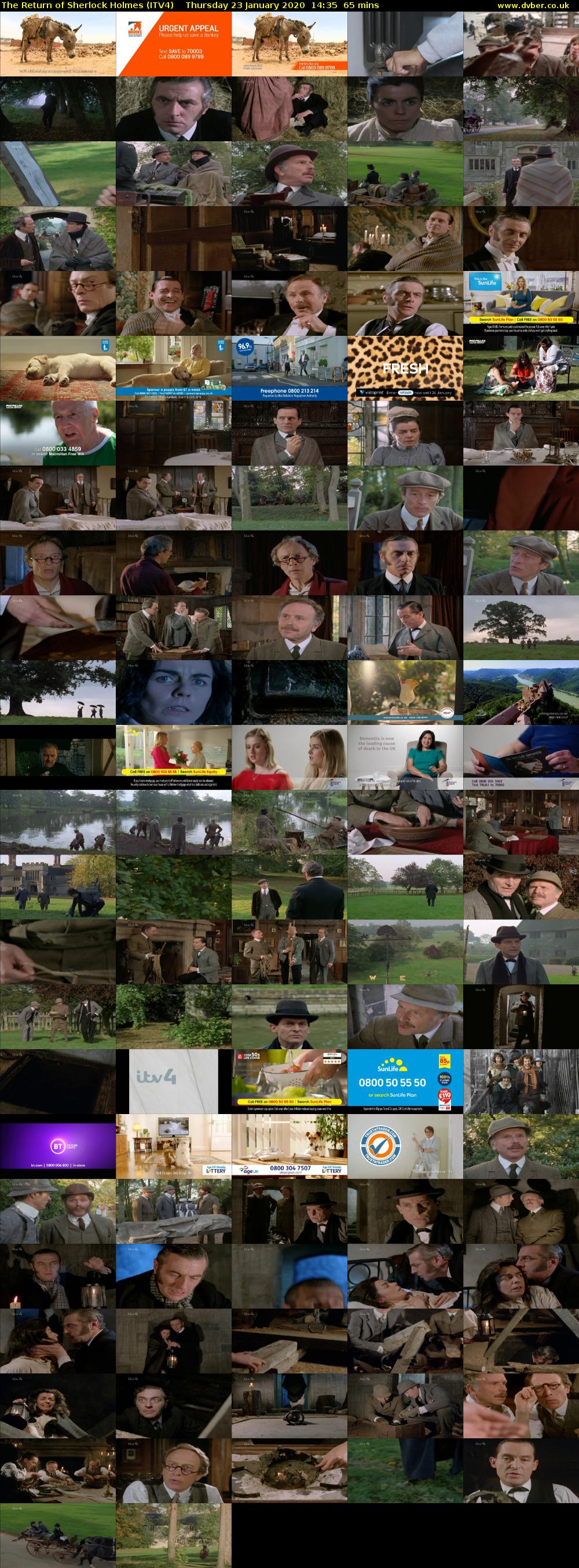 The Return of Sherlock Holmes (ITV4) Thursday 23 January 2020 14:35 - 15:40