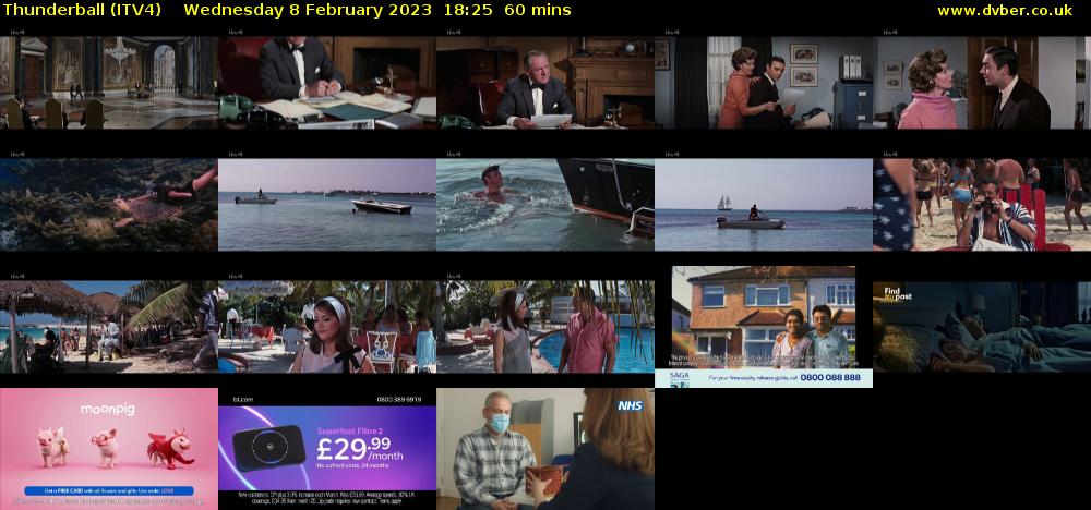 Thunderball (ITV4) Wednesday 8 February 2023 18:25 - 19:25