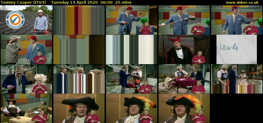 Tommy Cooper (ITV4) Tuesday 14 April 2020 06:00 - 06:25
