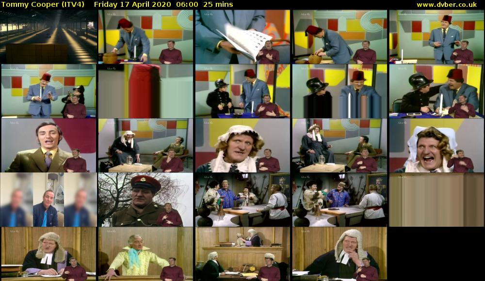 Tommy Cooper (ITV4) Friday 17 April 2020 06:00 - 06:25