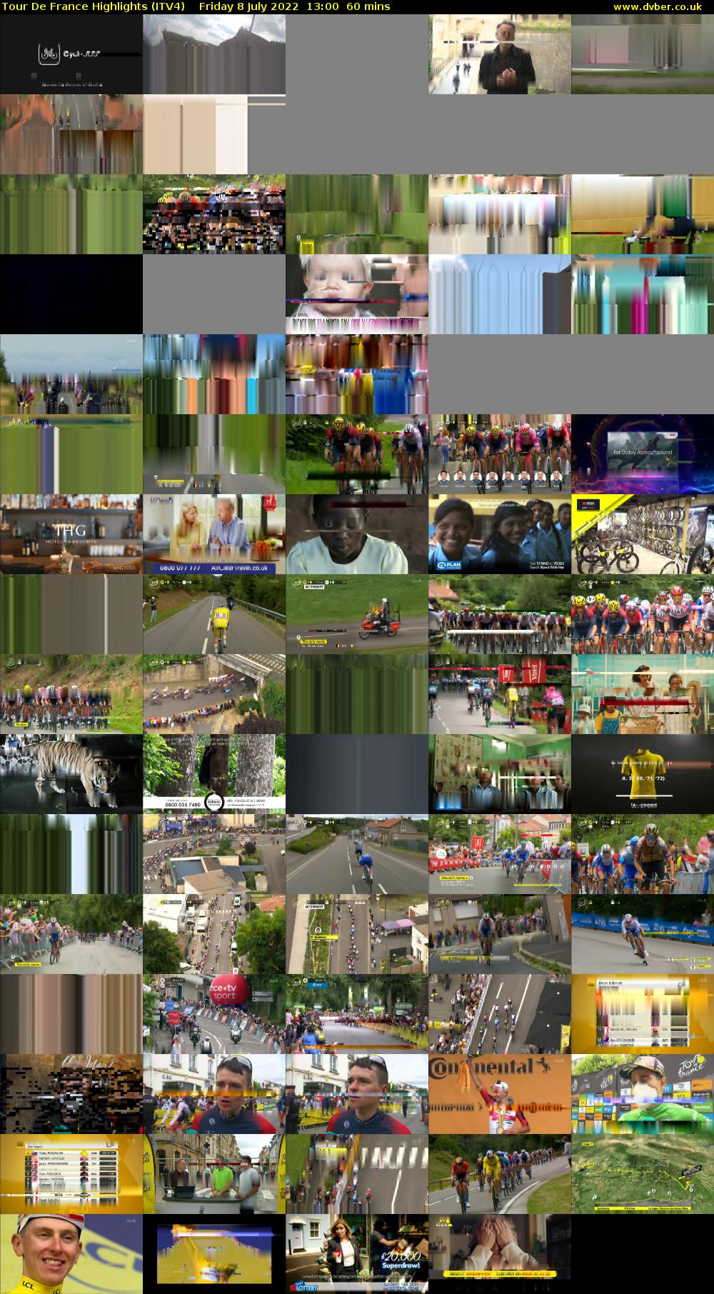 Tour De France Highlights (ITV4) Friday 8 July 2022 13:00 - 14:00