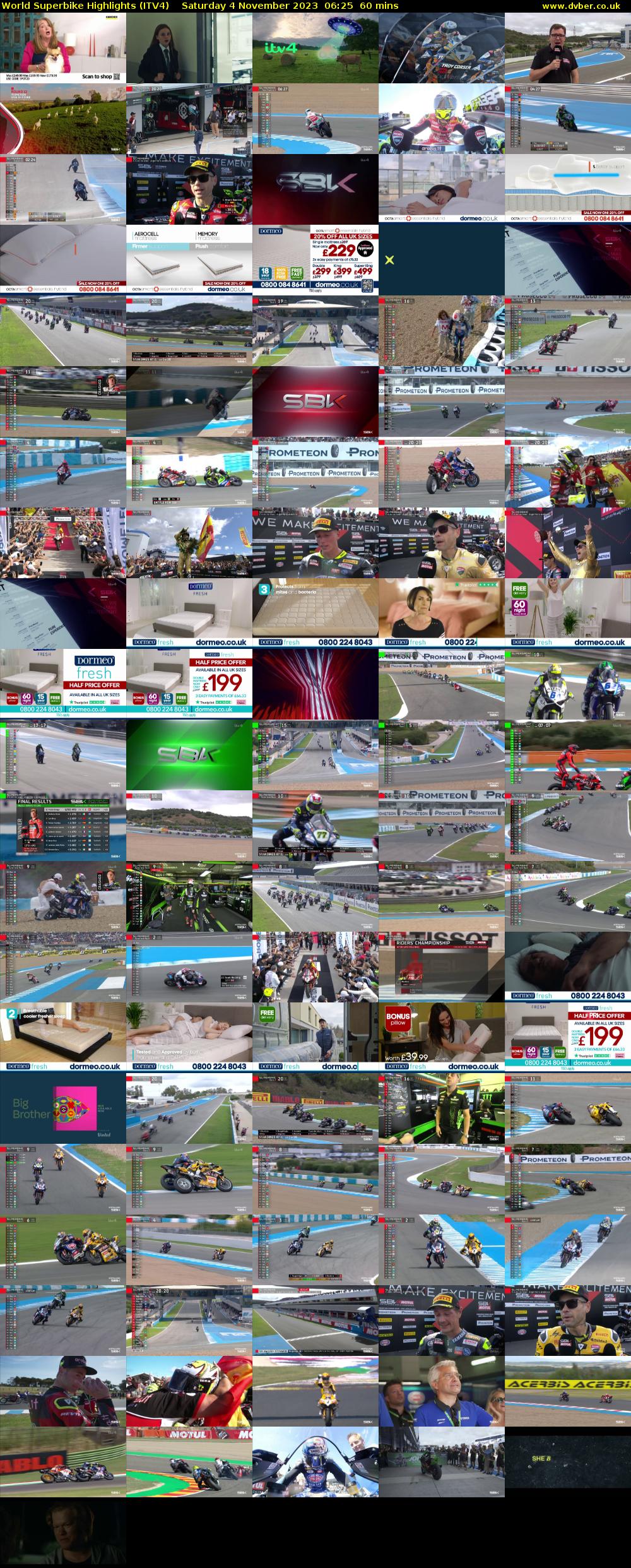 World Superbike Highlights (ITV4) Saturday 4 November 2023 06:25 - 07:25