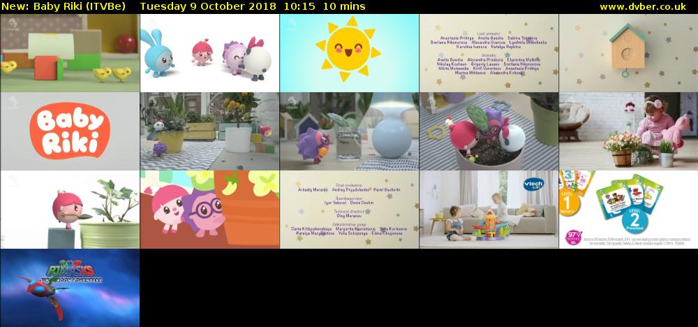 Baby Riki (ITVBe) Tuesday 9 October 2018 10:15 - 10:25