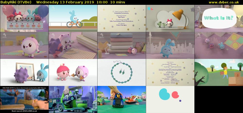 BabyRiki (ITVBe) Wednesday 13 February 2019 10:00 - 10:10