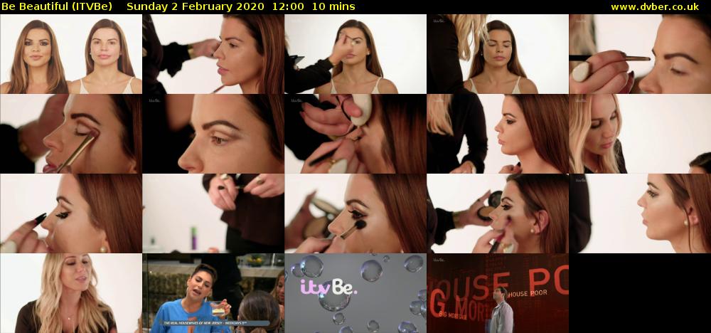 Be Beautiful (ITVBe) Sunday 2 February 2020 12:00 - 12:10
