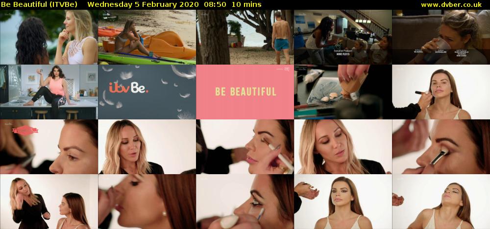 Be Beautiful (ITVBe) Wednesday 5 February 2020 08:50 - 09:00