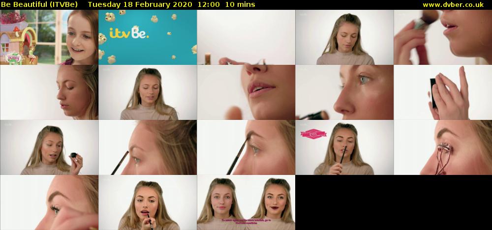 Be Beautiful (ITVBe) Tuesday 18 February 2020 12:00 - 12:10