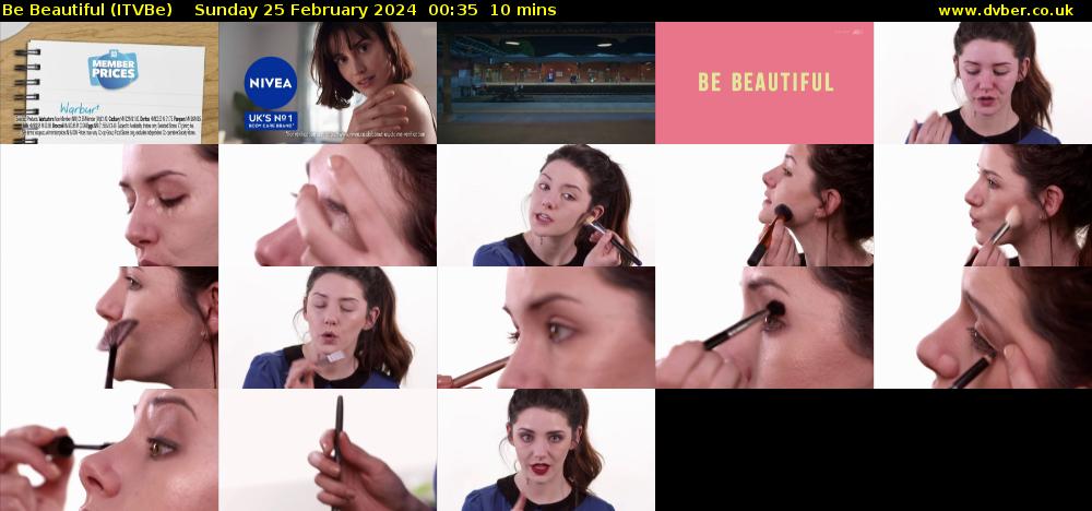 Be Beautiful (ITVBe) Sunday 25 February 2024 00:35 - 00:45
