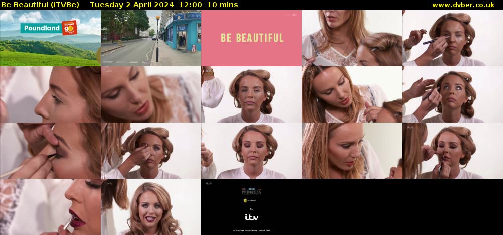 Be Beautiful (ITVBe) Tuesday 2 April 2024 12:00 - 12:10