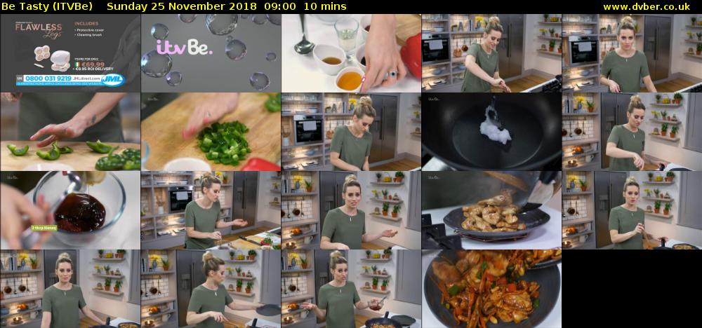 Be Tasty (ITVBe) Sunday 25 November 2018 09:00 - 09:10