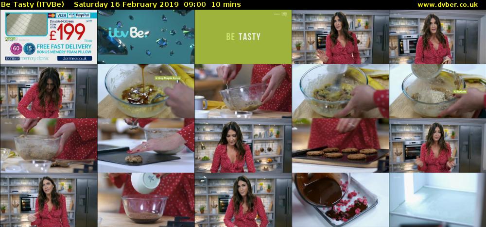 Be Tasty (ITVBe) Saturday 16 February 2019 09:00 - 09:10
