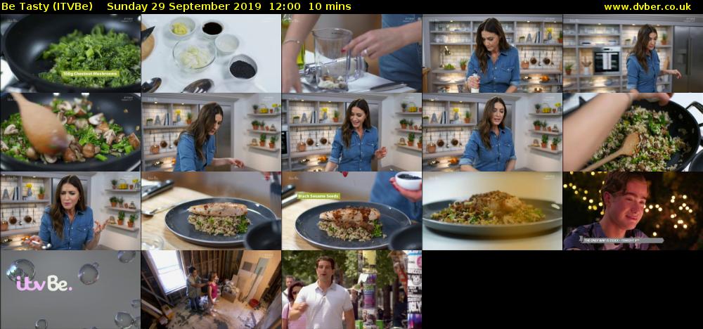 Be Tasty (ITVBe) Sunday 29 September 2019 12:00 - 12:10