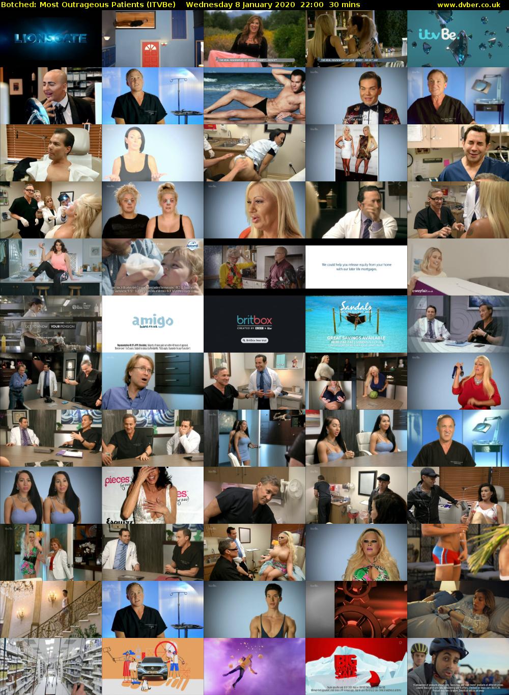 Botched: Most Outrageous Patients (ITVBe) Wednesday 8 January 2020 22:00 - 22:30