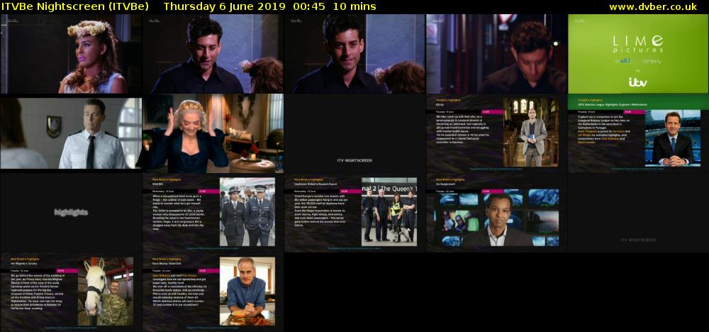 ITVBe Nightscreen (ITVBe) Thursday 6 June 2019 00:45 - 00:55