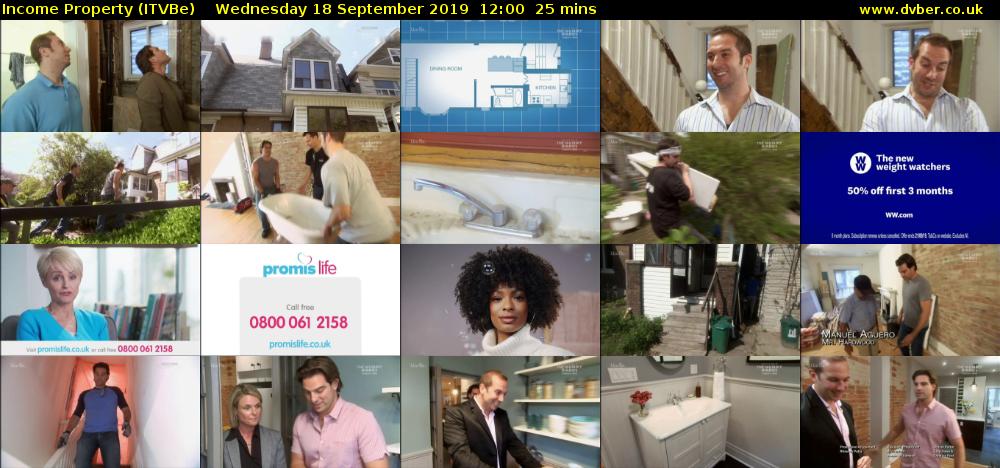 Income Property (ITVBe) Wednesday 18 September 2019 12:00 - 12:25