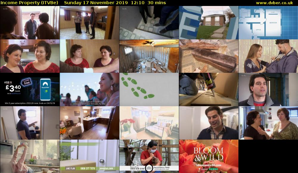 Income Property (ITVBe) Sunday 17 November 2019 12:10 - 12:40
