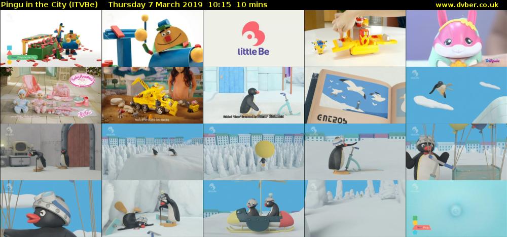 Pingu in the City (ITVBe) Thursday 7 March 2019 10:15 - 10:25