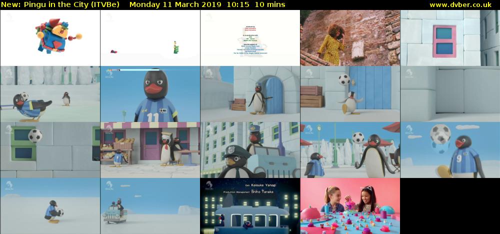 Pingu in the City (ITVBe) Monday 11 March 2019 10:15 - 10:25