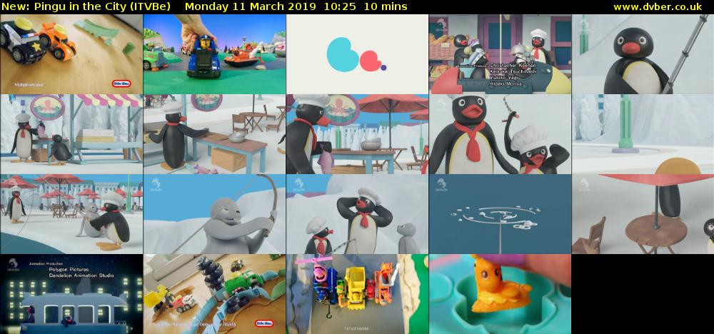 Pingu in the City (ITVBe) Monday 11 March 2019 10:25 - 10:35