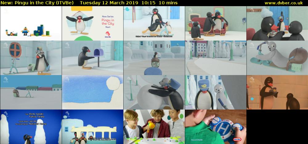 Pingu in the City (ITVBe) Tuesday 12 March 2019 10:15 - 10:25