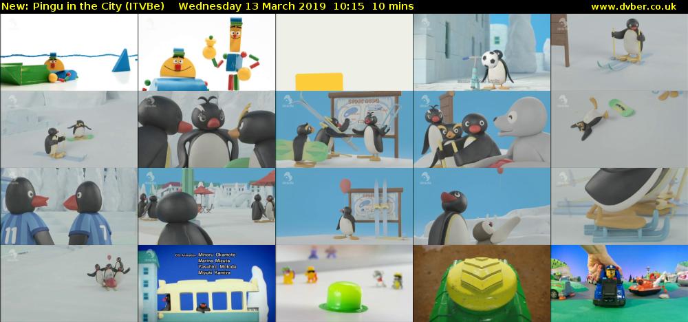 Pingu in the City (ITVBe) Wednesday 13 March 2019 10:15 - 10:25