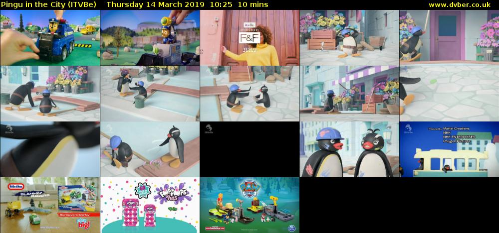 Pingu in the City (ITVBe) Thursday 14 March 2019 10:25 - 10:35