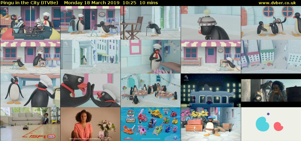 Pingu in the City (ITVBe) Monday 18 March 2019 10:25 - 10:35