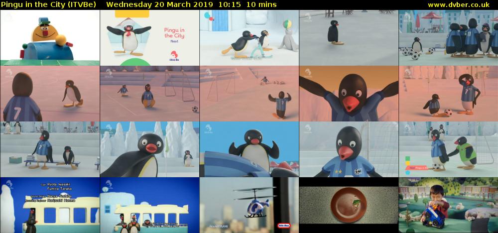 Pingu in the City (ITVBe) Wednesday 20 March 2019 10:15 - 10:25