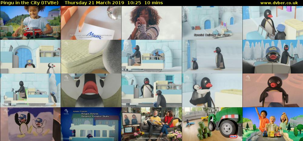 Pingu in the City (ITVBe) Thursday 21 March 2019 10:25 - 10:35