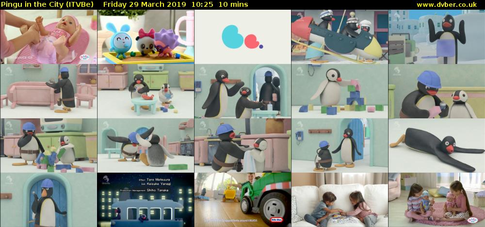 Pingu in the City (ITVBe) Friday 29 March 2019 10:25 - 10:35